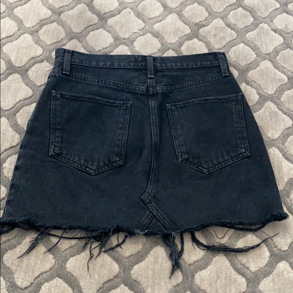 Agolde Black Denim Skirt - Picture 10 of 11